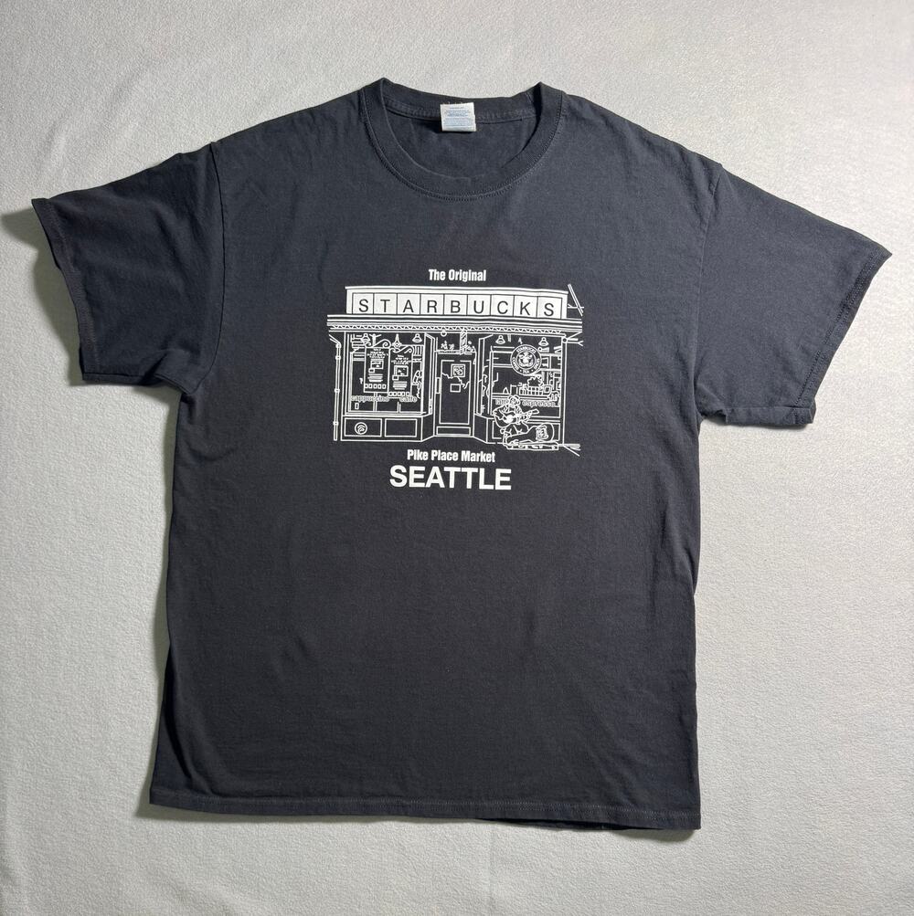 The Original Starbucks Pike Place Market Seattle T-shirt Size Large